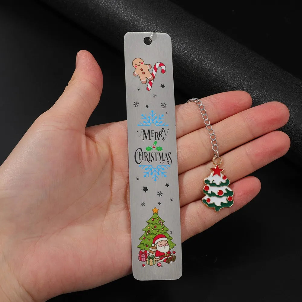 The best choice for Christmas reading gifts is stainless steel metal bookmarks, black high-end gift box packaging.