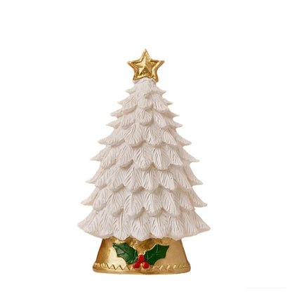 Christmas Decorations - Resin Christmas Tree Ornament Luminous Christmas Tree Ornaments LED Christmas Tree Sculptures