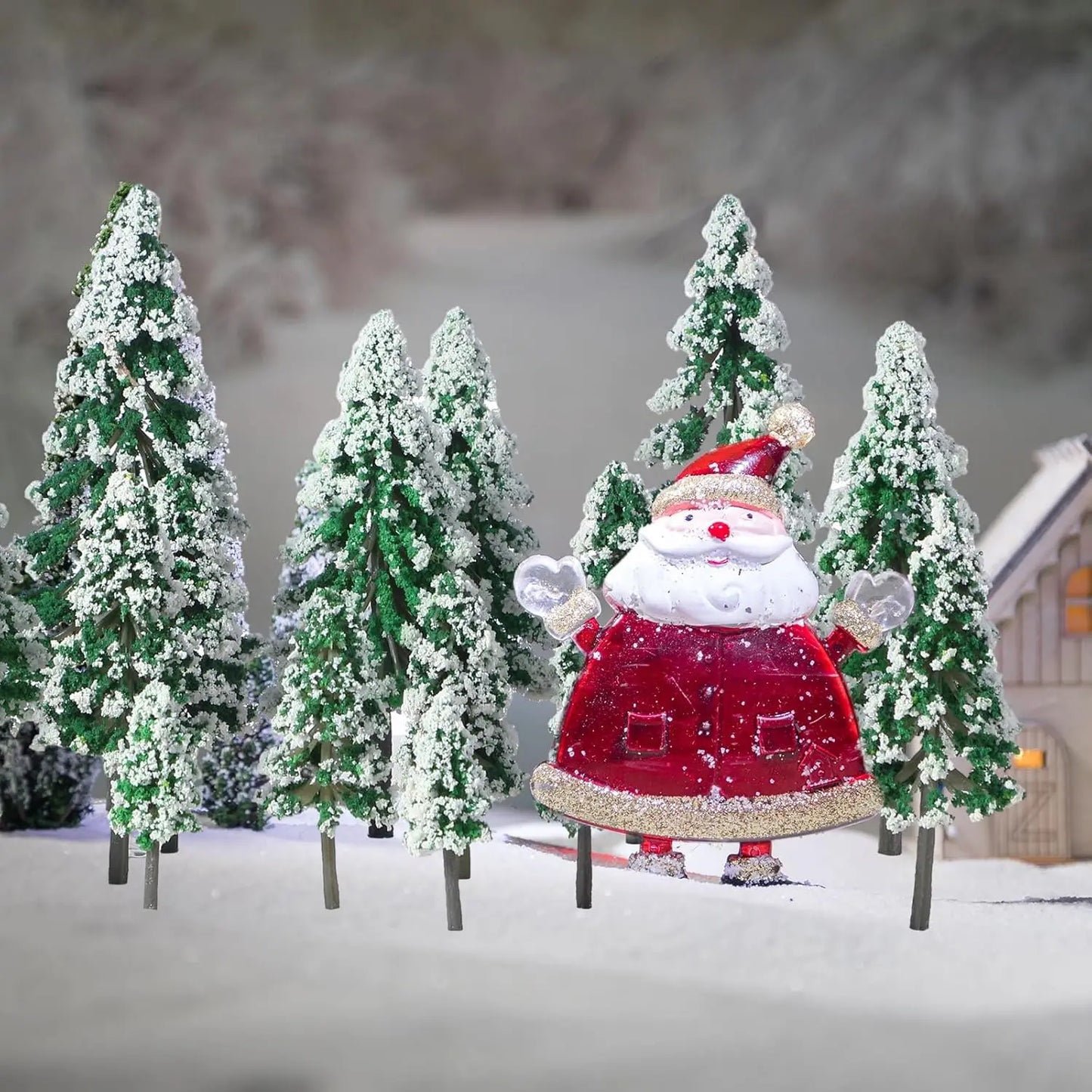 19Pcs Christmas Trees Miniature Tree Diorama Supplies for Train Scenery Architecture DIY Crafts Building Model Scenery Landscape