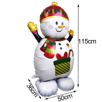 Christmas Inflatable Snowman Balloon Standing Snowman  Foil Balloon Outdoor Yard Decorations New Year Xmas Party Christmas Decor