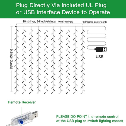 Smart LED String Lights RGB Christmas Decoration APP Remote USB Garland Curtain 3M Fairy Lamp Wedding Holiday Bedroom Outdoor