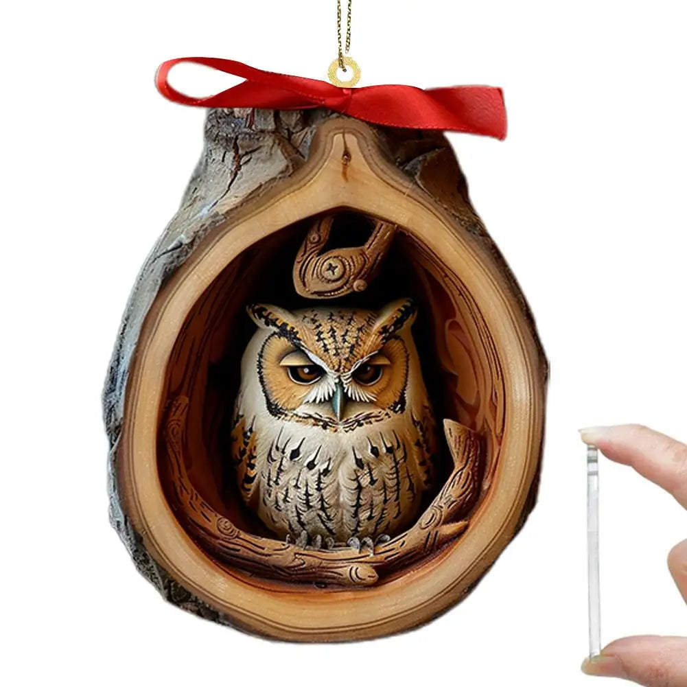 Christmas Ornaments Acrylic Cartoon Forest Acrylic Christmas Ornaments Seasonal Decor For Tree Ceiling Cute Hanging Pendants