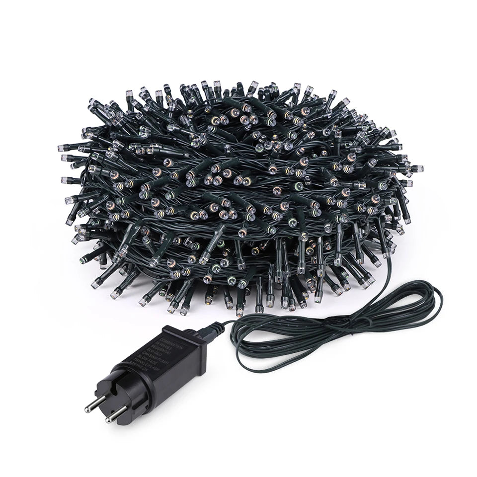 Outdoor Garden LED String Light Christmas Fairy Lights Waterproof Garland Lamp For Home Courtyard Holiday New Year Party Decor