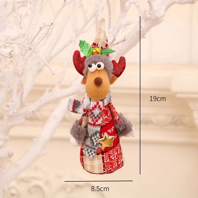 Christmas Ornaments Red Star Christmas Tree Pendant Xmas DIY New Year 2023 Party Gifts Noel Supply Navidad 2022 Home Decor