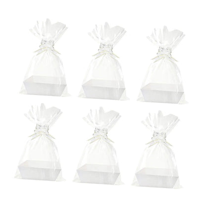 6x Baskets for Gifts Empty Gift Baskets Gift Wrapping Supplies 6 Bags and 6 Bows Include Paper Tray for Thanksgiving Snacks