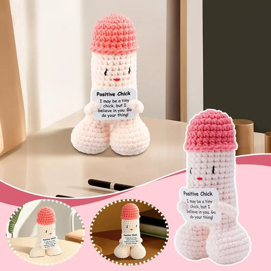 Gifts Mini Funny Handmade Emotional Doll Positive Energy Crochet Doll Decoration Gifts For Friends Boyfriend