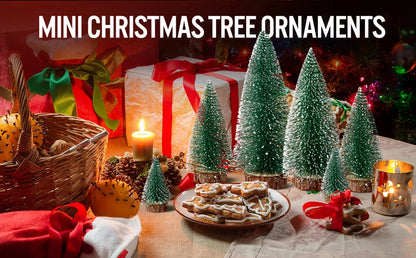 Christmas Decoration Artificial Mini Tree Ornaments Miniature Cedar Snow Pines for Home Table Decor 2024 Navidad Landscape Gifts