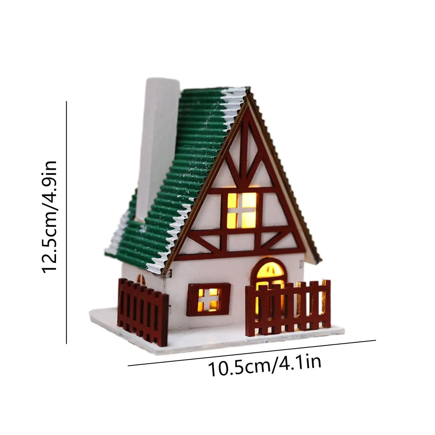 Christmas Wooden House Ornaments Christmas Tree Hanging Ornaments Christmas Party Decoration Holiday Gift Wooden Crafts