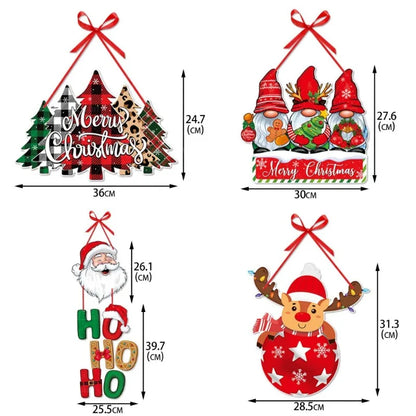 Christmas Decoration Door Hanging Christmas Party Gift Decoration Christmas Tree Santa Claus Pendant Christmas Hanging Ornaments