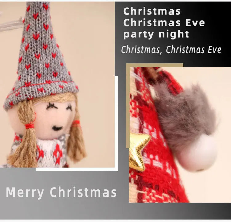 Christmas Ornaments Red Star Christmas Tree Pendant Xmas DIY New Year 2023 Party Gifts Noel Supply Navidad 2022 Home Decor