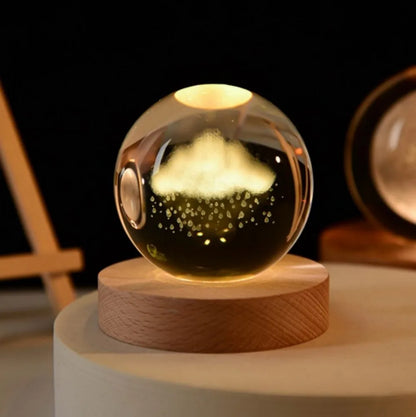 NEW Christmas Birthday Gifts6 Crystal Ball Planet Night Light Laser Solar System Globe Astronomy Festival GiftsDesktopDecoration