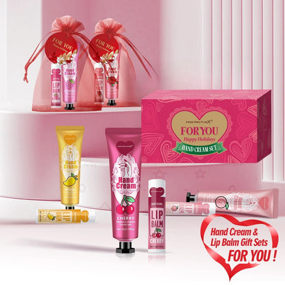 96pcs gift set hand cream and lip balm, with thank you card and organza bag, suitable for wedding, ladies party