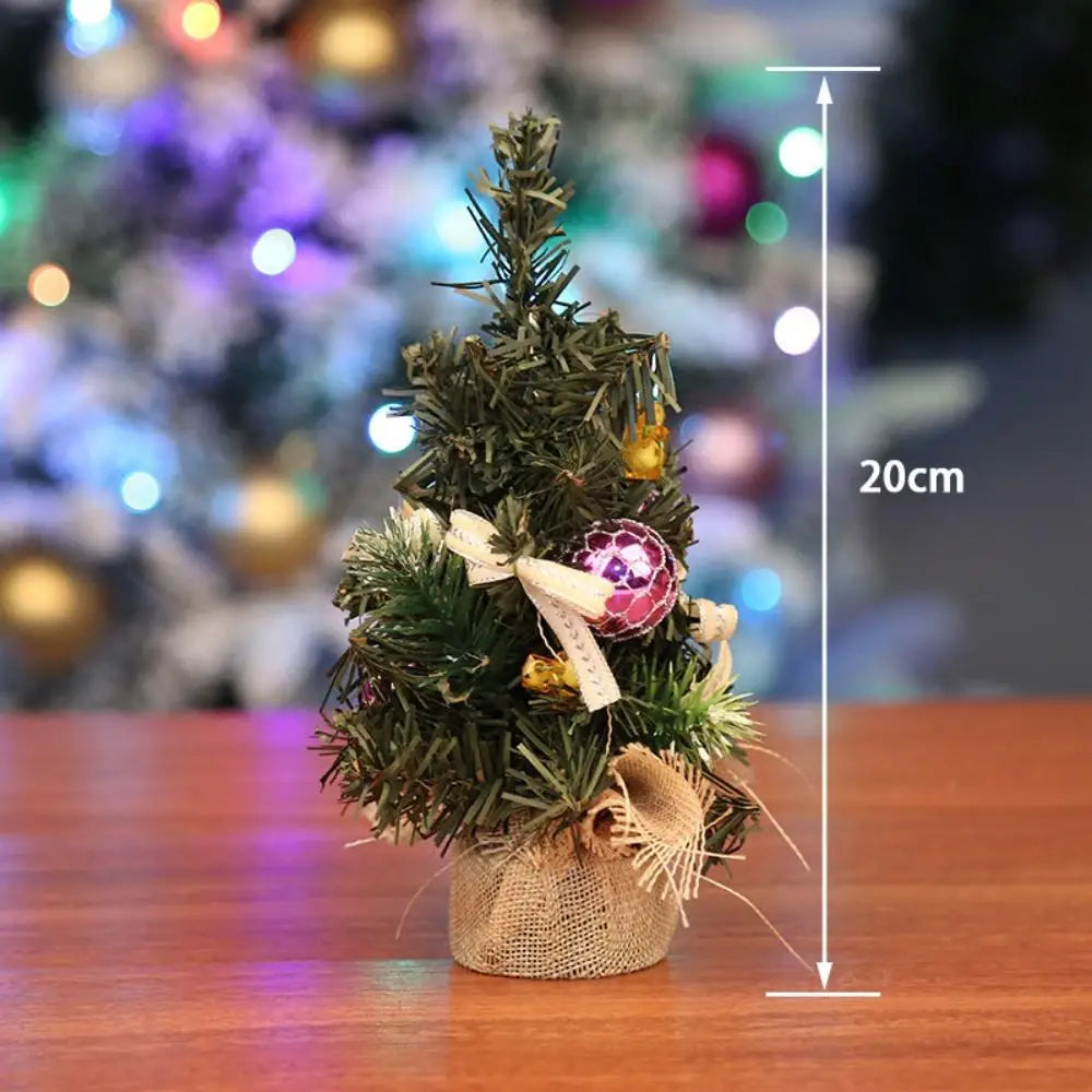 Christmas Decorations Small Artificial Christmas Trees Tabletop Ornaments 2026 Xmas New Year DIY Home Arrangements PE Decors