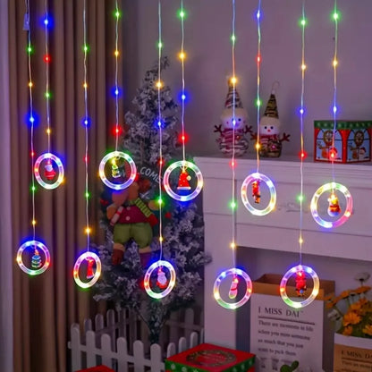 Christmas Led Decorative Lights Strip Star Curtain Lights Christmas Tree Lights String Festival Atmosphere Lights For Room Garde