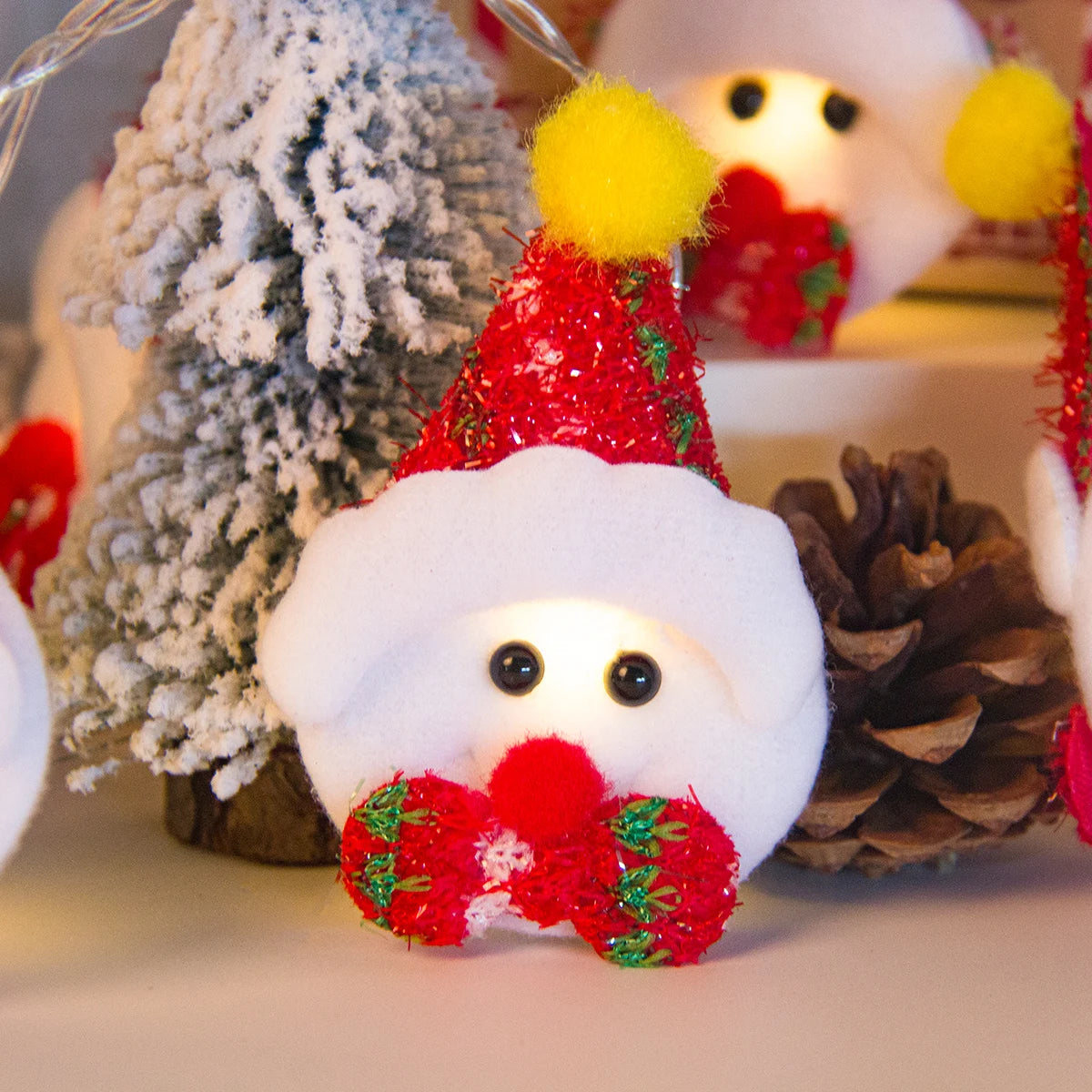 Christmas LED String Lights Santa Claus Snowflakes Snowman Xmas Tree Fairy Lights Garland Christmas Decorations for Home Navidad