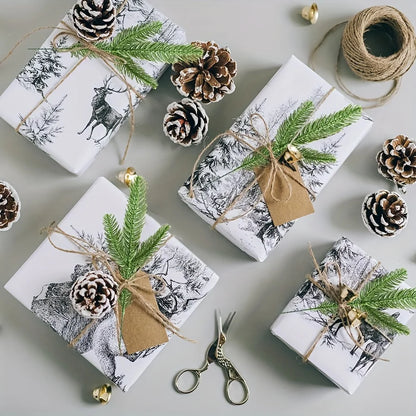 A selection of 60 artificial pine trees, with plastic green pine branches for DIY Christmas decoration, winter tabletop plants