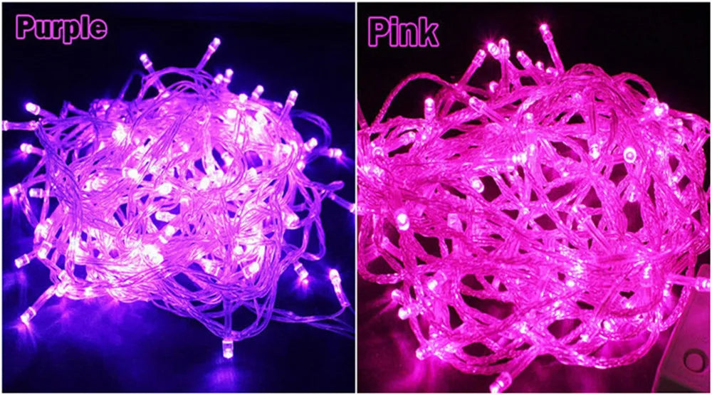 Christmas Lights 5M 10M 20M 30M 50M 100M Led String Fairy Light 8 Modes Christmas Lights For Wedding Party Holiday Lights